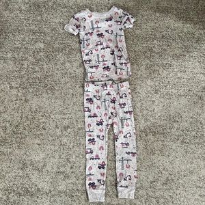 Old Navy Pink Construction Pajamas, Size 4T